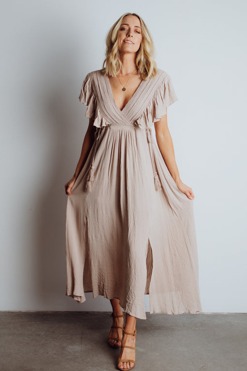 Jennifer Deep V Maxi Dress | Sage ...